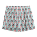 Cute Cartoon Donkey Pattern Print Mesh Shorts