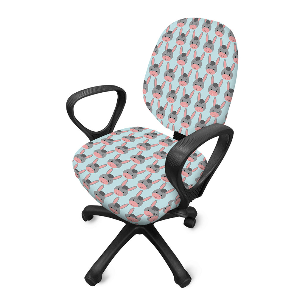 Cute Cartoon Donkey Pattern Print Office Chair Cover