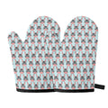 Cute Cartoon Donkey Pattern Print Oven Mitts