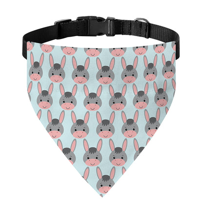 Cute Cartoon Donkey Pattern Print Over The Collar Dog Bandana
