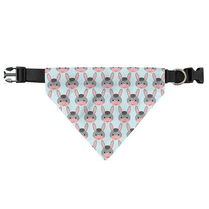 Cute Cartoon Donkey Pattern Print Over The Collar Dog Bandana