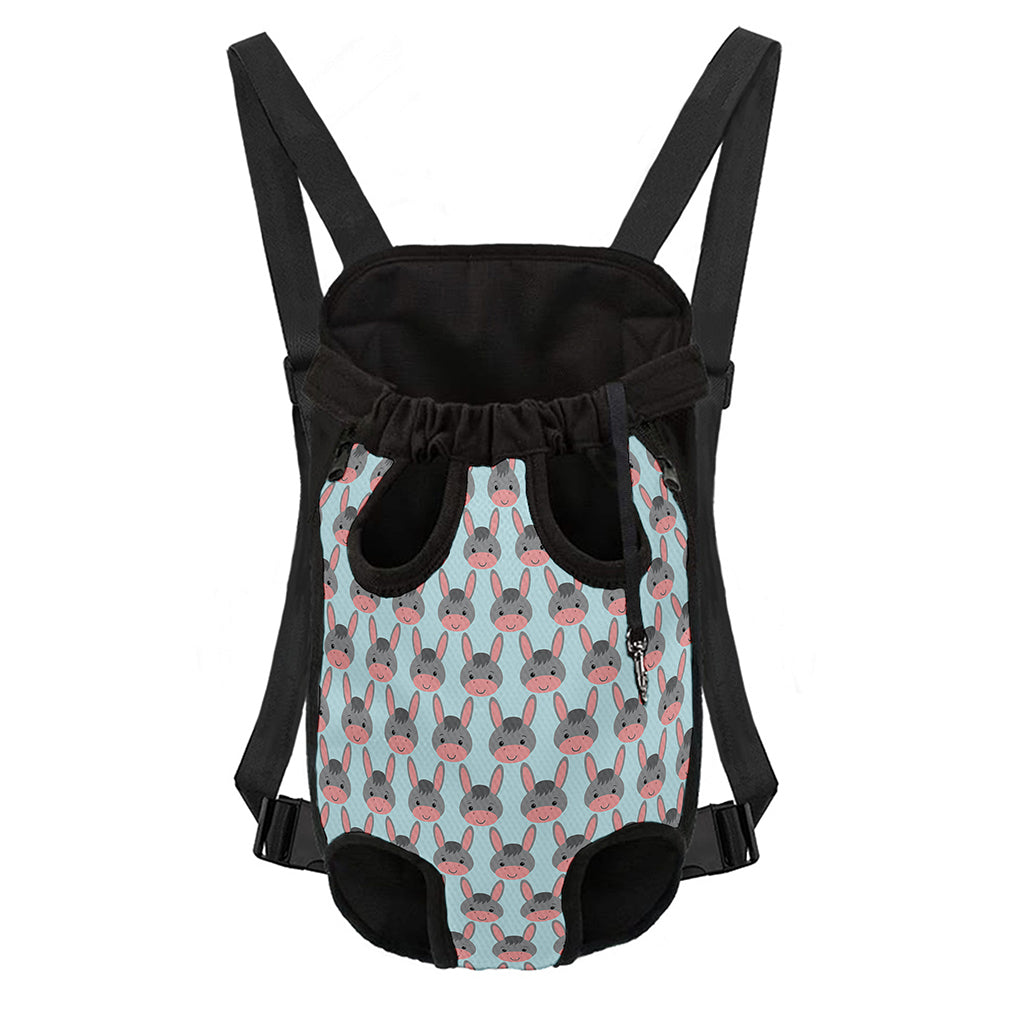 Cute Cartoon Donkey Pattern Print Pet Carrier Backpack