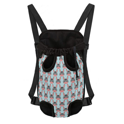 Cute Cartoon Donkey Pattern Print Pet Carrier Backpack