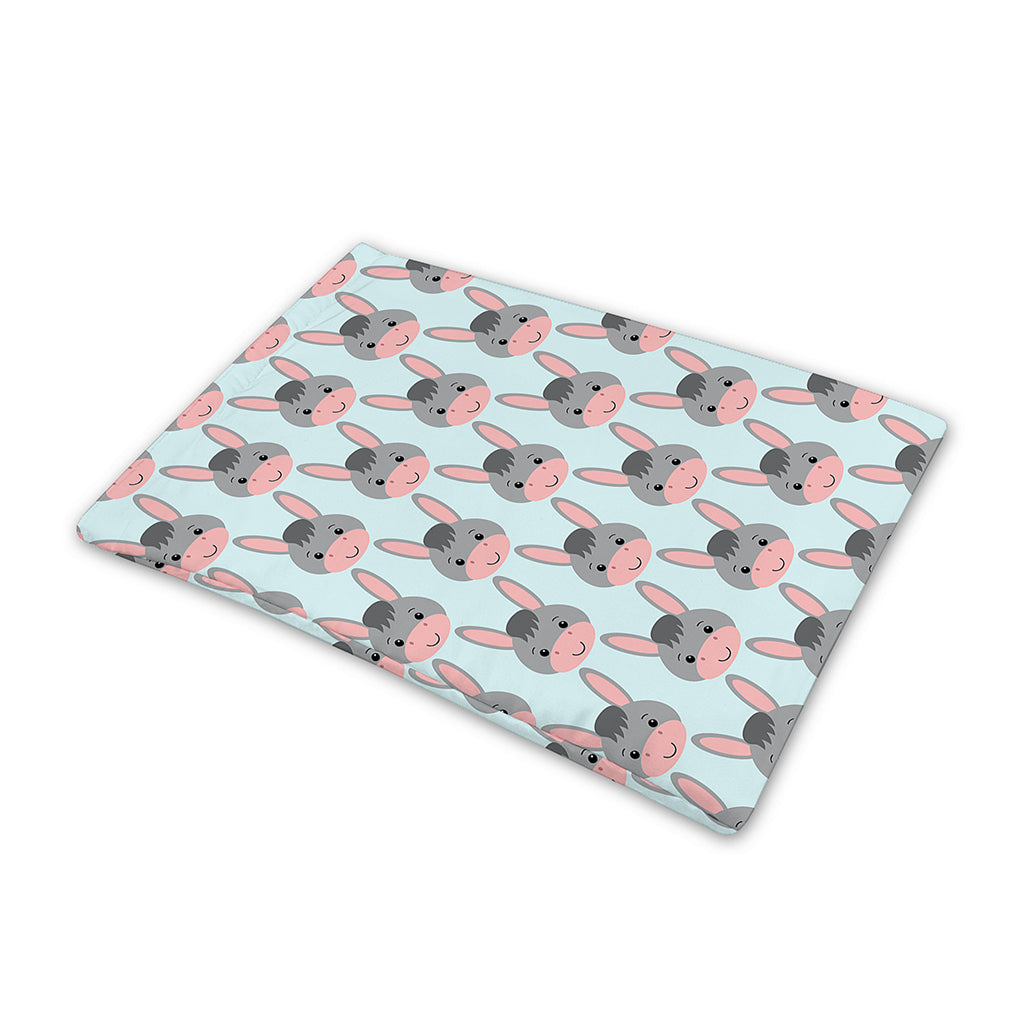 Cute Cartoon Donkey Pattern Print Pet Cooling Mat Cover
