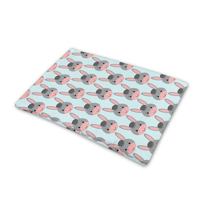 Cute Cartoon Donkey Pattern Print Pet Cooling Mat Cover