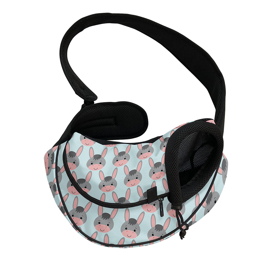 Cute Cartoon Donkey Pattern Print Pet Sling Carrier