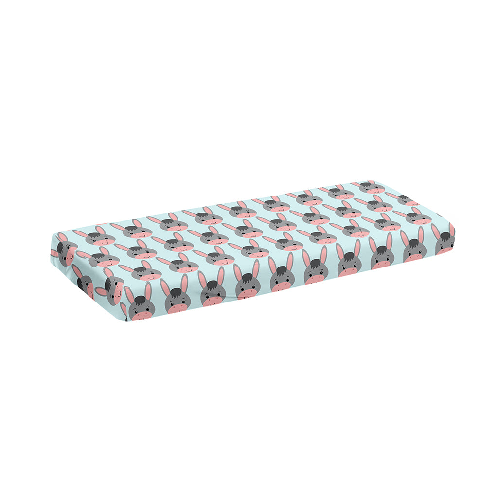 Cute Cartoon Donkey Pattern Print Piano Keyboard Cover