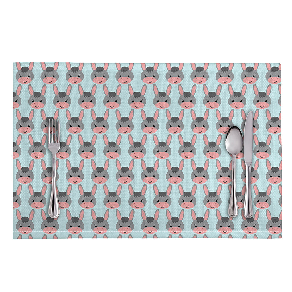 Cute Cartoon Donkey Pattern Print Placemat