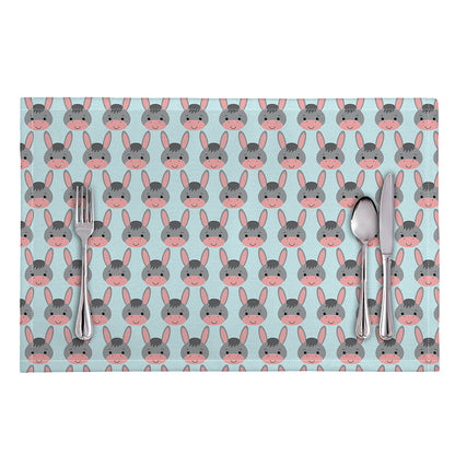 Cute Cartoon Donkey Pattern Print Placemat