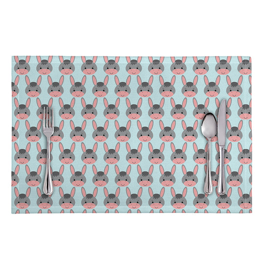 Cute Cartoon Donkey Pattern Print Placemat