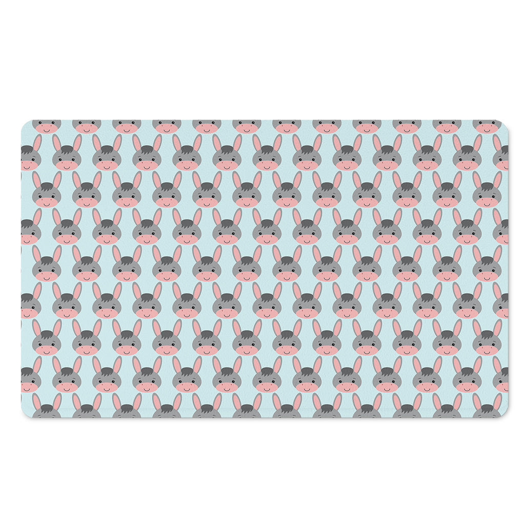 Cute Cartoon Donkey Pattern Print Polyester Doormat
