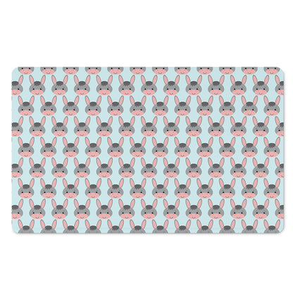 Cute Cartoon Donkey Pattern Print Polyester Doormat