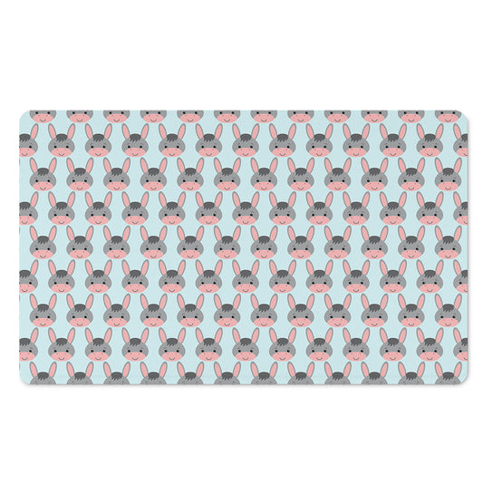 Cute Cartoon Donkey Pattern Print Polyester Doormat