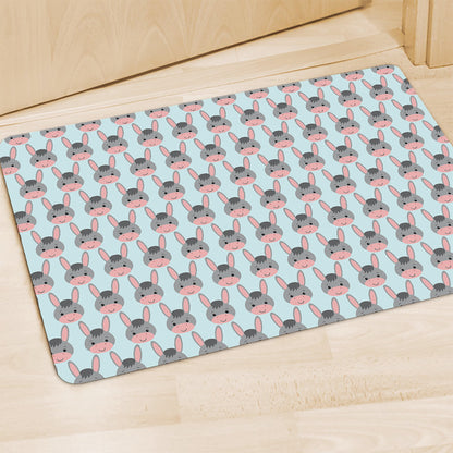 Cute Cartoon Donkey Pattern Print Polyester Doormat