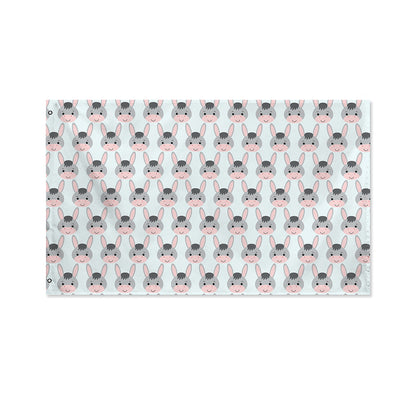 Cute Cartoon Donkey Pattern Print Polyester Flag