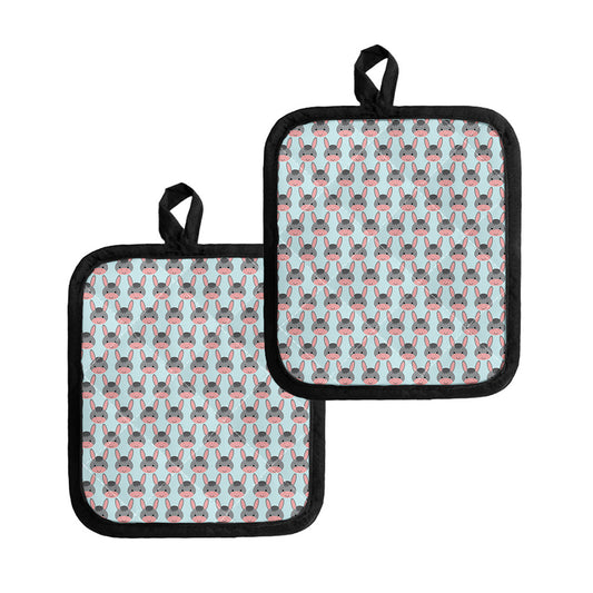 Cute Cartoon Donkey Pattern Print Pot Holders
