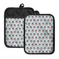 Cute Cartoon Donkey Pattern Print Pot Holders With Pocket