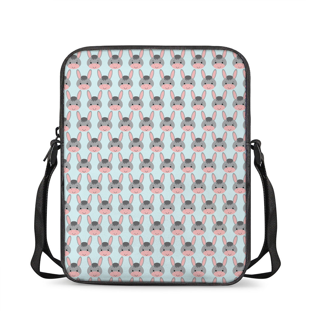 Cute Cartoon Donkey Pattern Print Rectangular Crossbody Bag