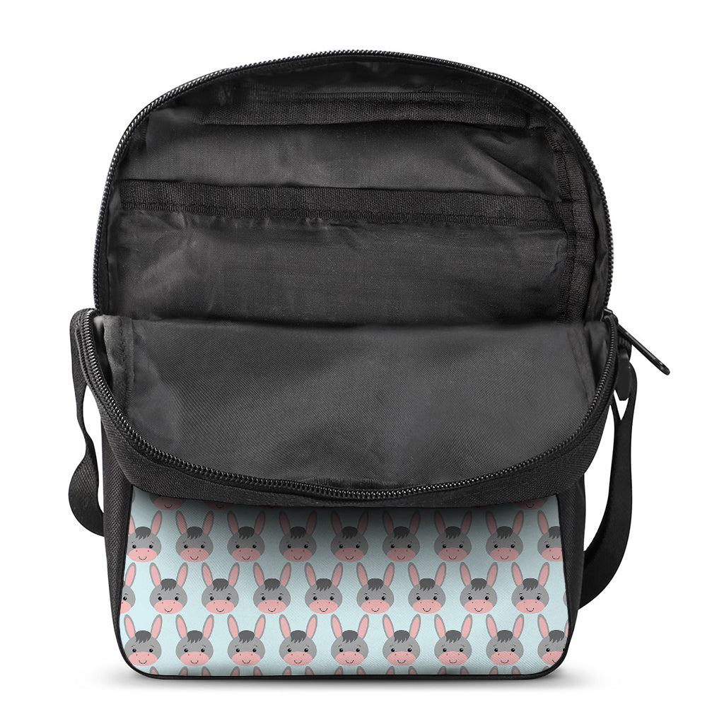 Cute Cartoon Donkey Pattern Print Rectangular Crossbody Bag