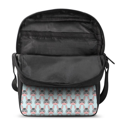 Cute Cartoon Donkey Pattern Print Rectangular Crossbody Bag