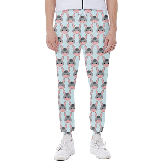 Cute Cartoon Donkey Pattern Print Scuba Joggers