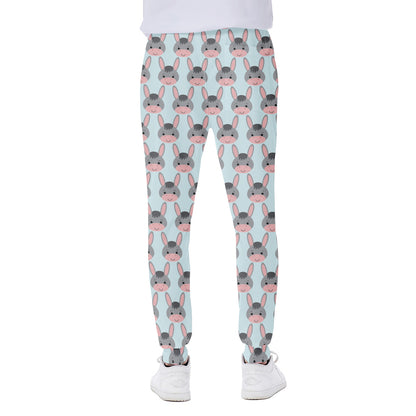 Cute Cartoon Donkey Pattern Print Scuba Joggers