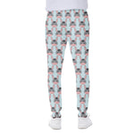 Cute Cartoon Donkey Pattern Print Scuba Joggers