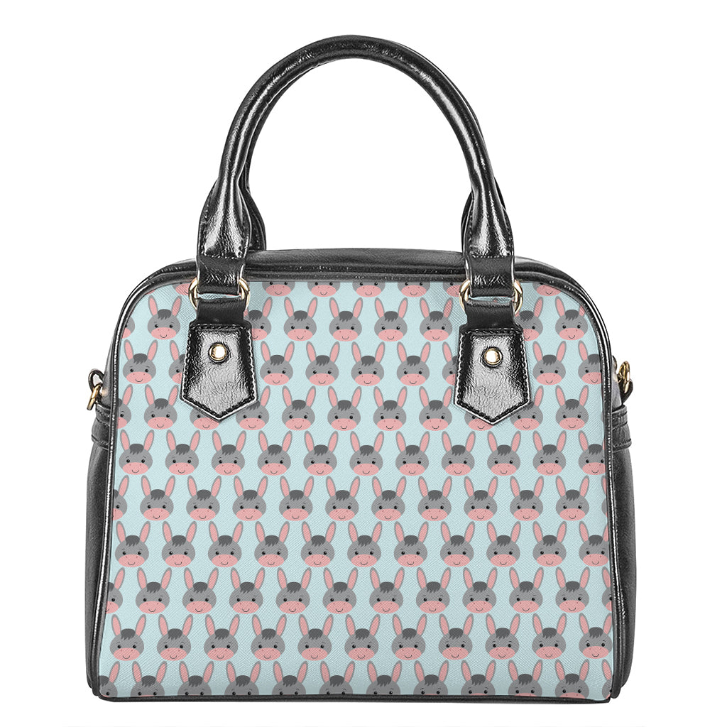 Cute Cartoon Donkey Pattern Print Shoulder Handbag