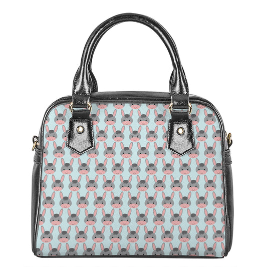 Cute Cartoon Donkey Pattern Print Shoulder Handbag
