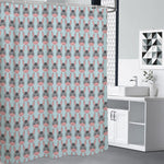 Cute Cartoon Donkey Pattern Print Shower Curtain