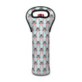 Cute Cartoon Donkey Pattern Print Single Neoprene Wine Tote