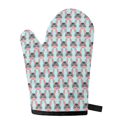 Cute Cartoon Donkey Pattern Print Single Oven Mitt