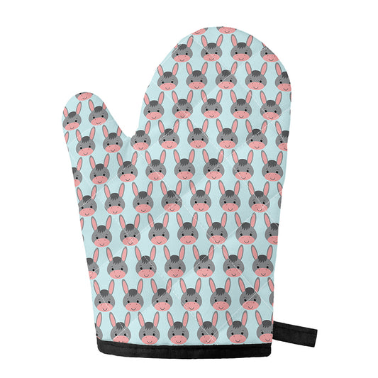 Cute Cartoon Donkey Pattern Print Single Oven Mitt