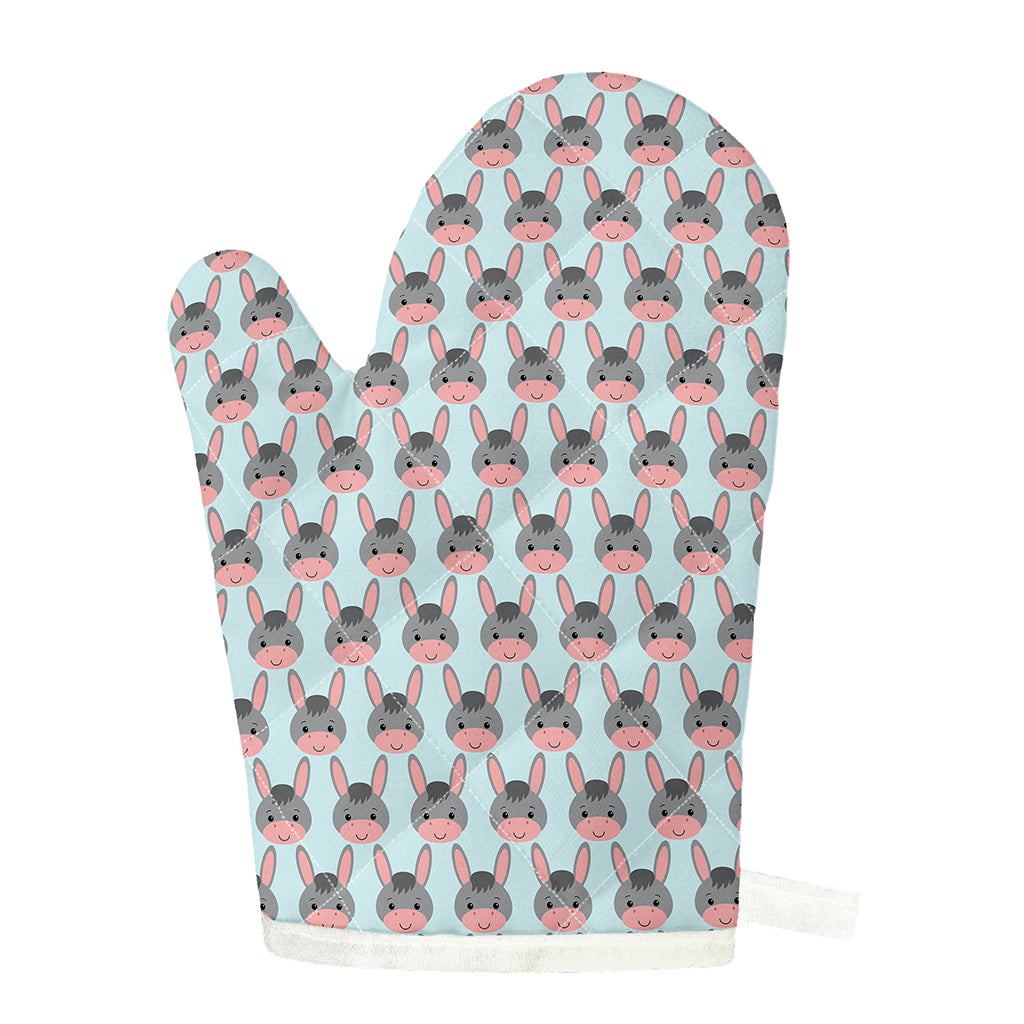 Cute Cartoon Donkey Pattern Print Single Oven Mitt
