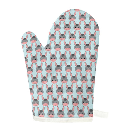 Cute Cartoon Donkey Pattern Print Single Oven Mitt