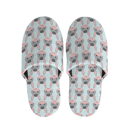 Cute Cartoon Donkey Pattern Print Slippers