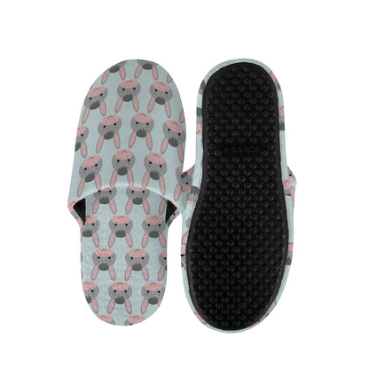 Cute Cartoon Donkey Pattern Print Slippers