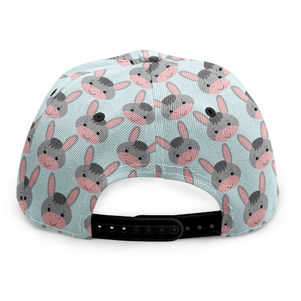 Cute Cartoon Donkey Pattern Print Snapback Cap
