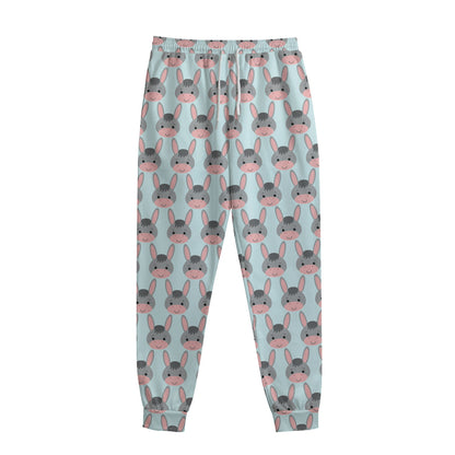Cute Cartoon Donkey Pattern Print Sweatpants