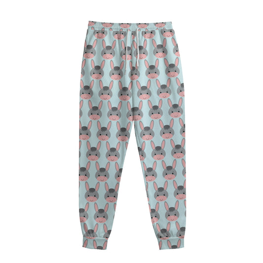 Cute Cartoon Donkey Pattern Print Sweatpants