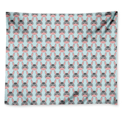 Cute Cartoon Donkey Pattern Print Tapestry