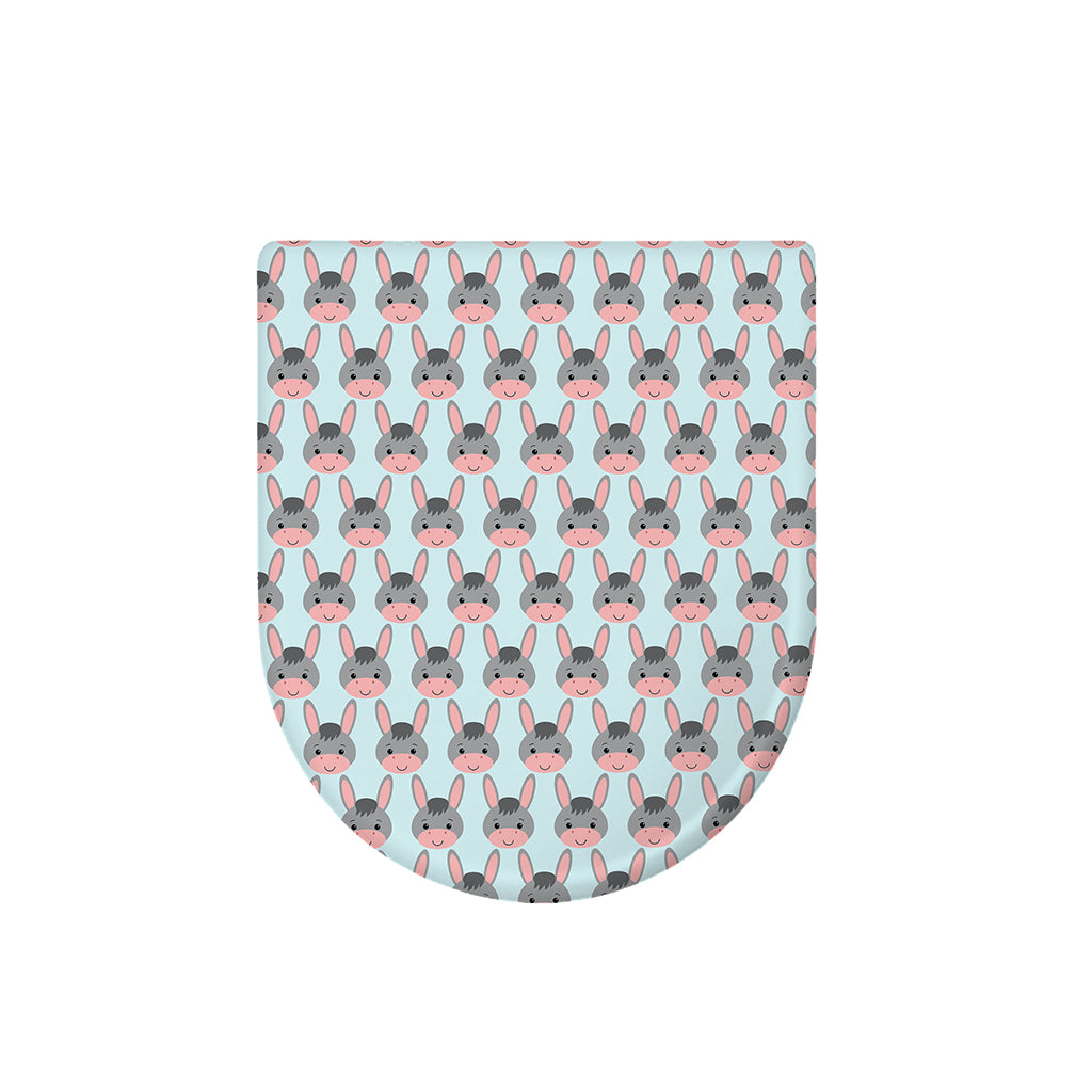 Cute Cartoon Donkey Pattern Print Toilet Lid Cover