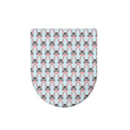 Cute Cartoon Donkey Pattern Print Toilet Lid Cover