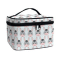 Cute Cartoon Donkey Pattern Print Travel Makeup Bag