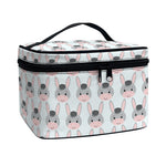 Cute Cartoon Donkey Pattern Print Travel Makeup Bag