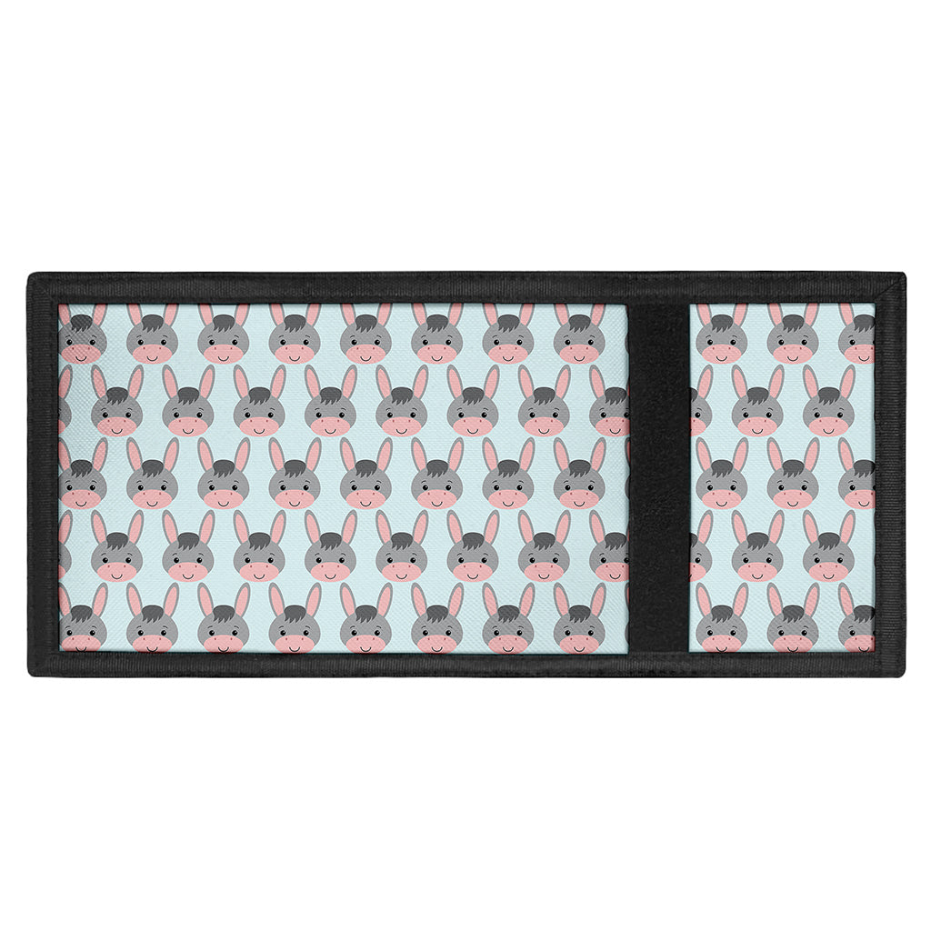Cute Cartoon Donkey Pattern Print Trifold Wallet
