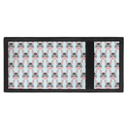 Cute Cartoon Donkey Pattern Print Trifold Wallet