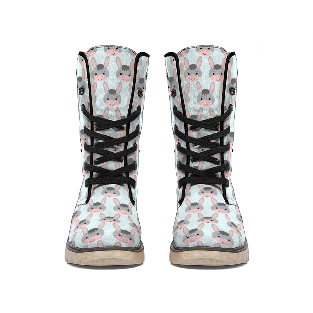 Cute Cartoon Donkey Pattern Print Winter Boots