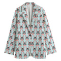 Cute Cartoon Donkey Pattern Print Women's Blazer