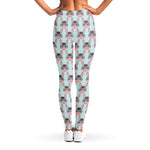 Cute Cartoon Donkey Pattern Print Women's Leggings
